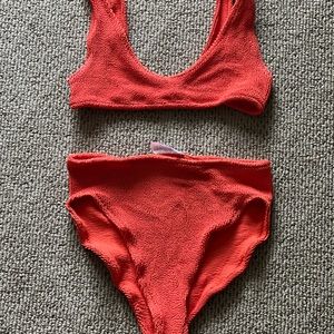 You Swim high rise 2 piece bathing suit. Fit sizes 2-14. Size inclusive.